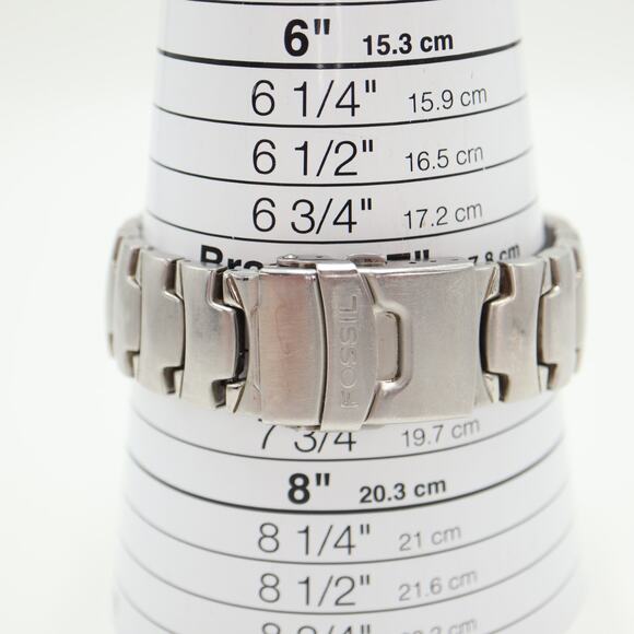 Fossil Men's Big Tic Watch 40mm Blue Kaleido LCD Changing AM-3537 w New Battery - Picture 4 of 16